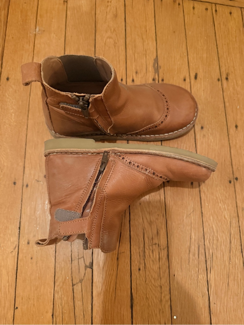 Petit Nord kids Leather Zip Ankle Boots